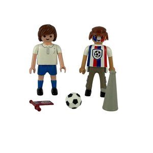 Playmobil Soccer Player (Kicking) & Fan Figures w/Accessories Replacement Parts